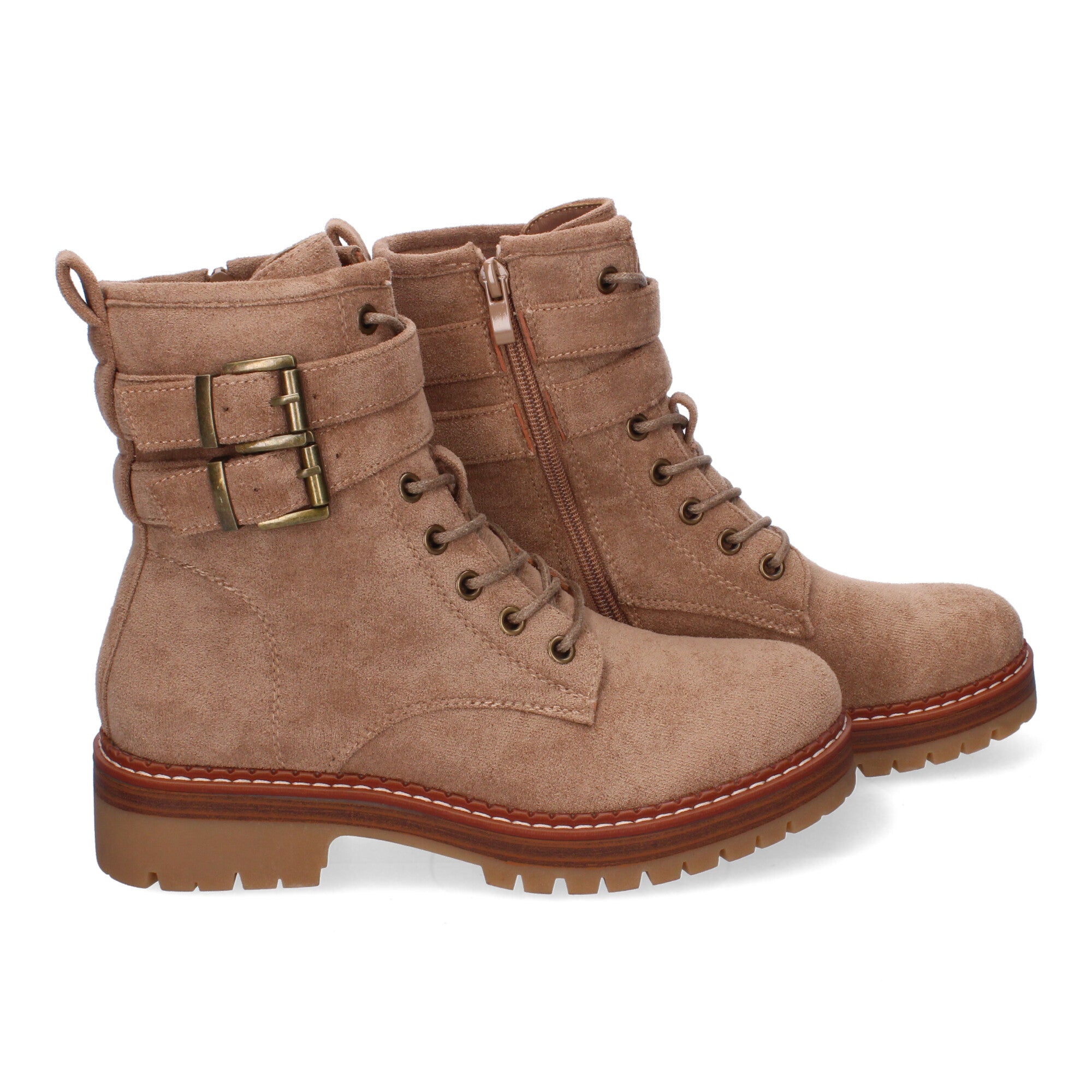 Botas para Mujer Cómodas y Elegantes con Hebillas y Suela Dentada