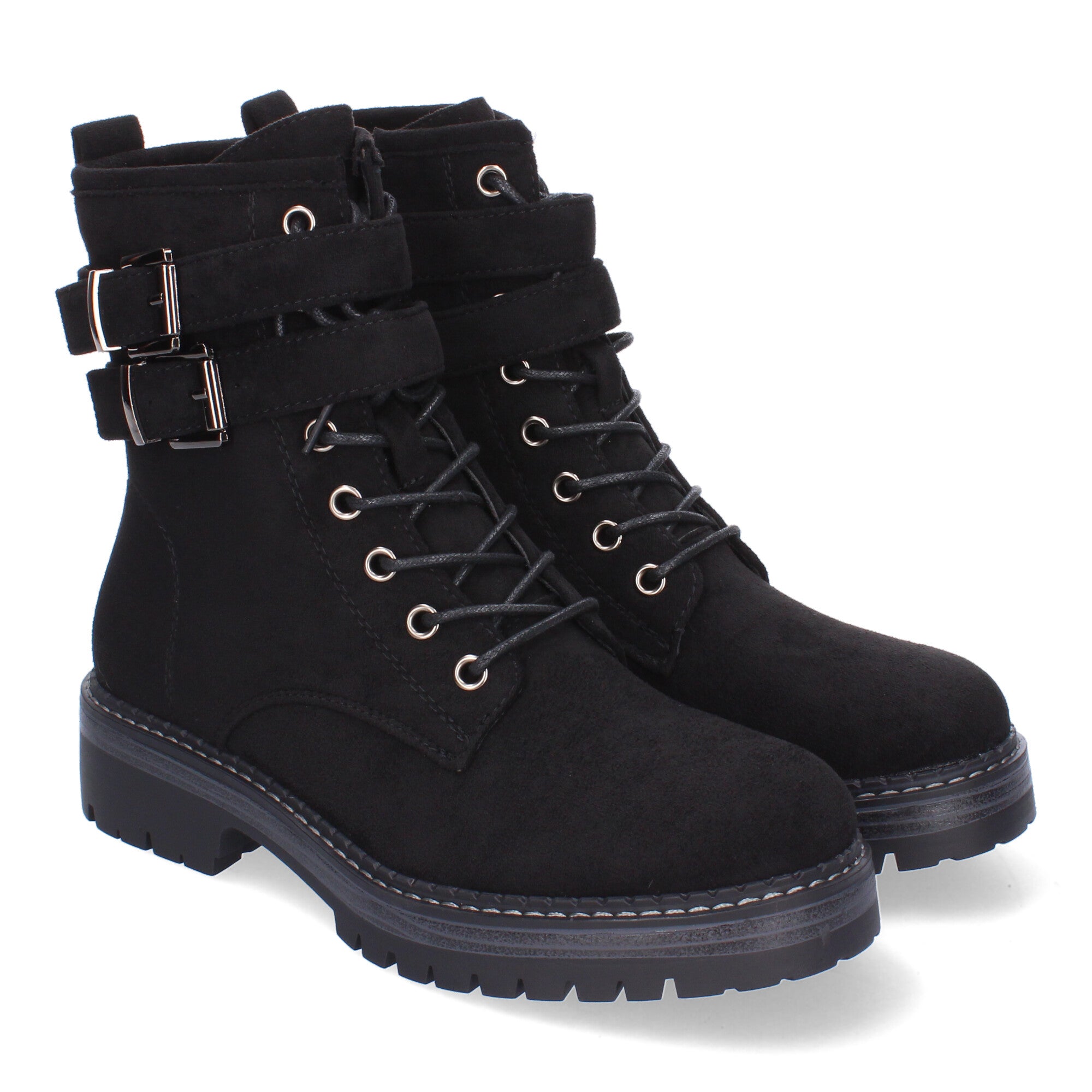 Botas para Mujer Cómodas y Elegantes con Hebillas y Suela Dentada