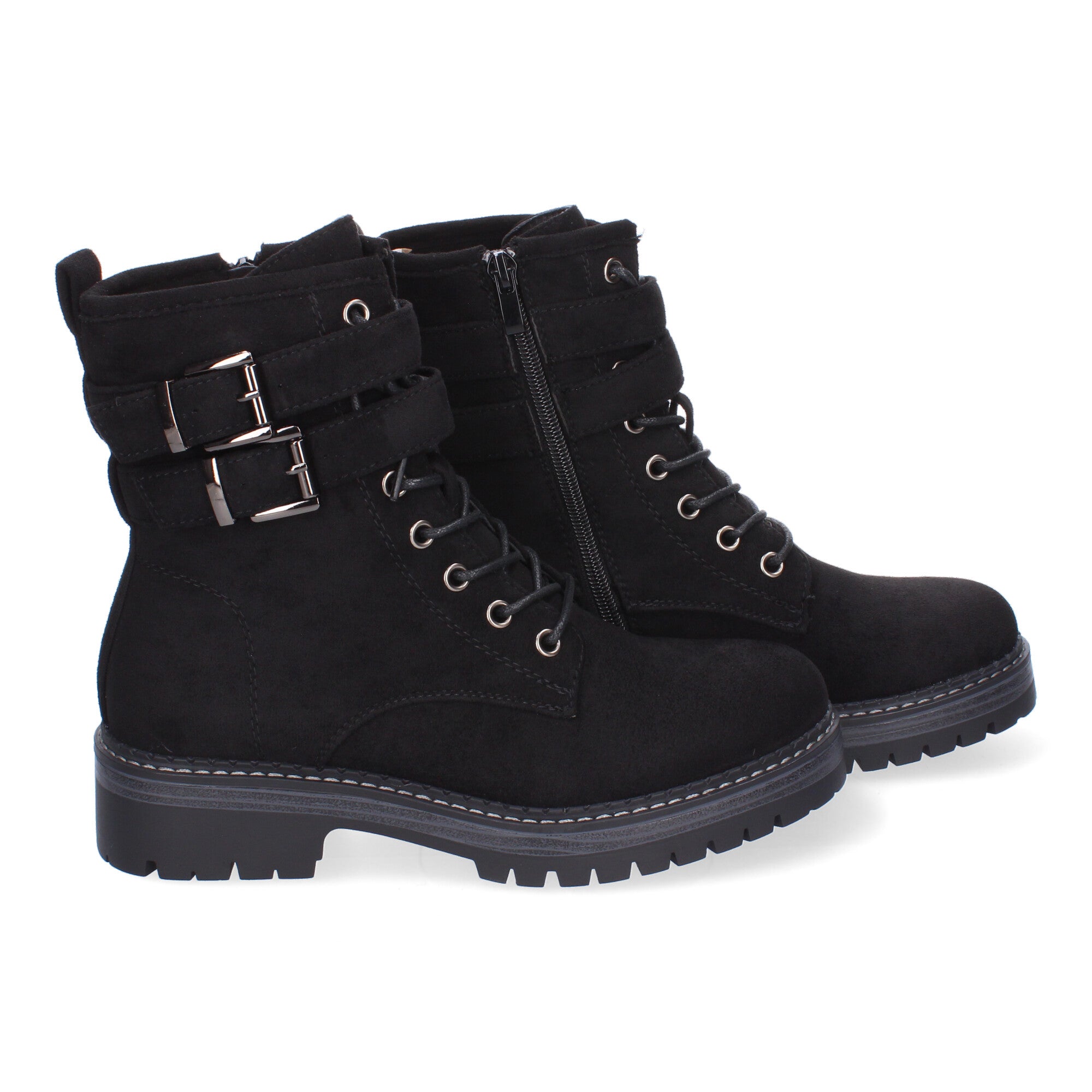 Botas para Mujer Cómodas y Elegantes con Hebillas y Suela Dentada