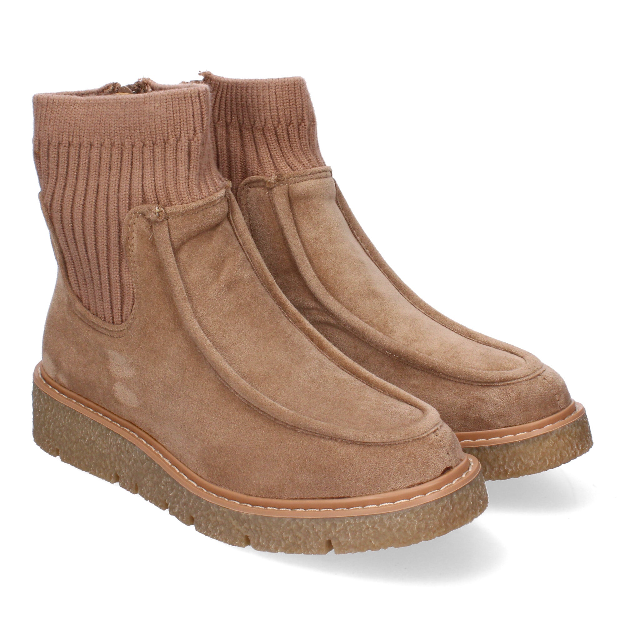 Botines kaki con cierre cremallera