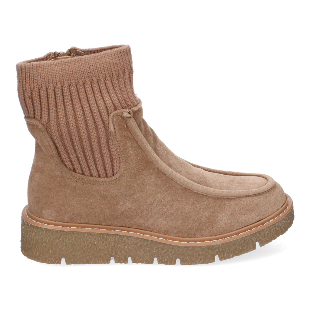 Botines kaki con cierre cremallera