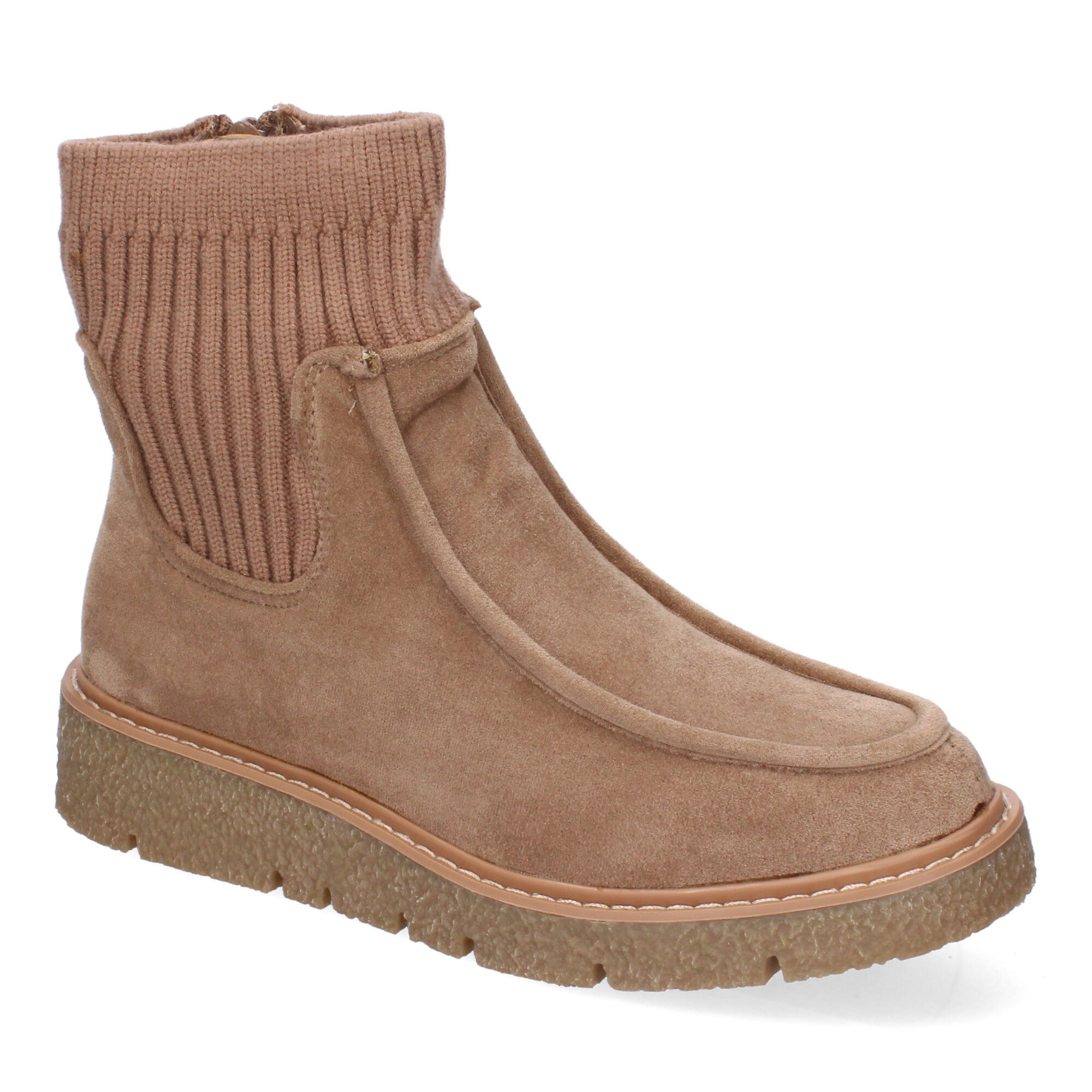 Botines kaki con cierre cremallera