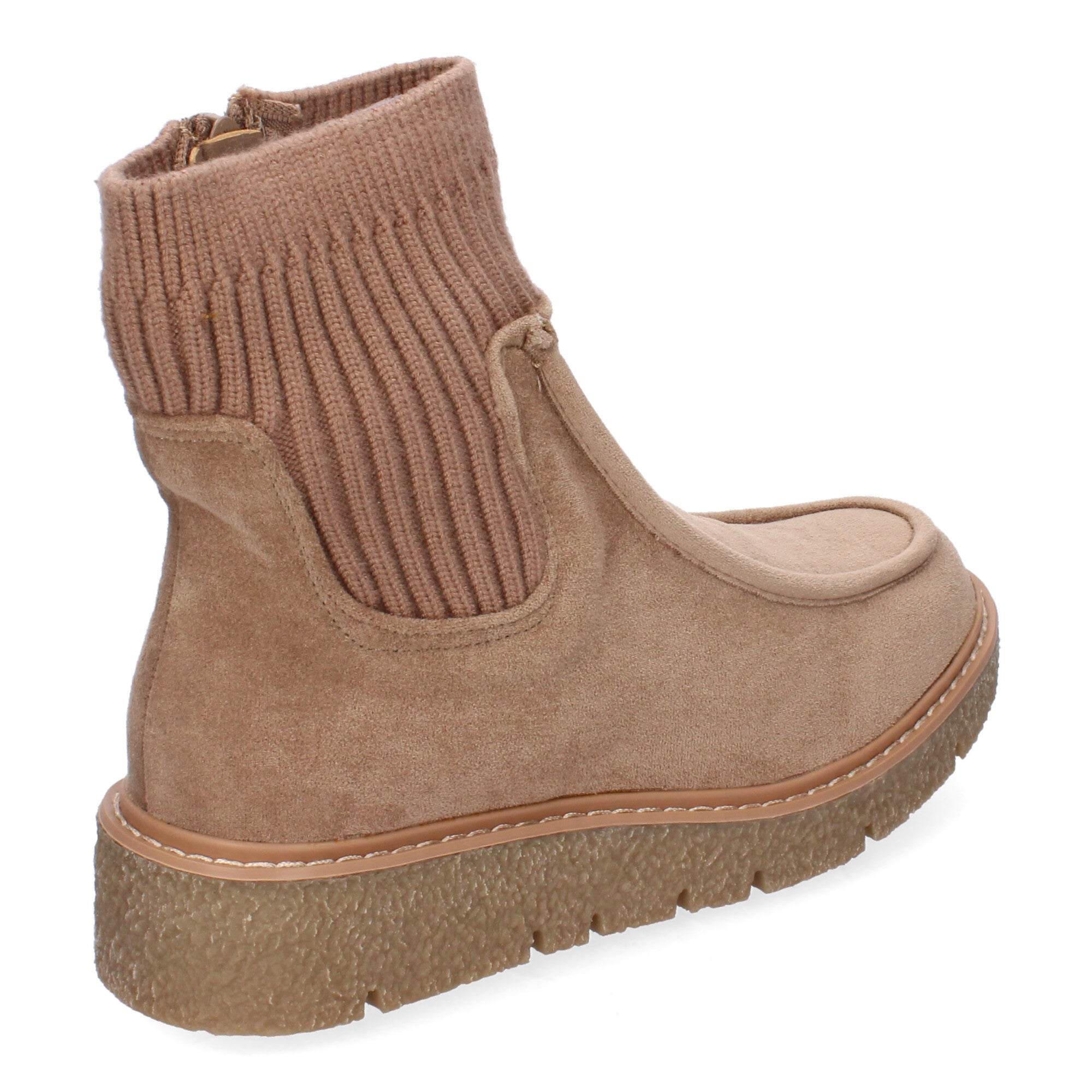 Botines kaki con cierre cremallera