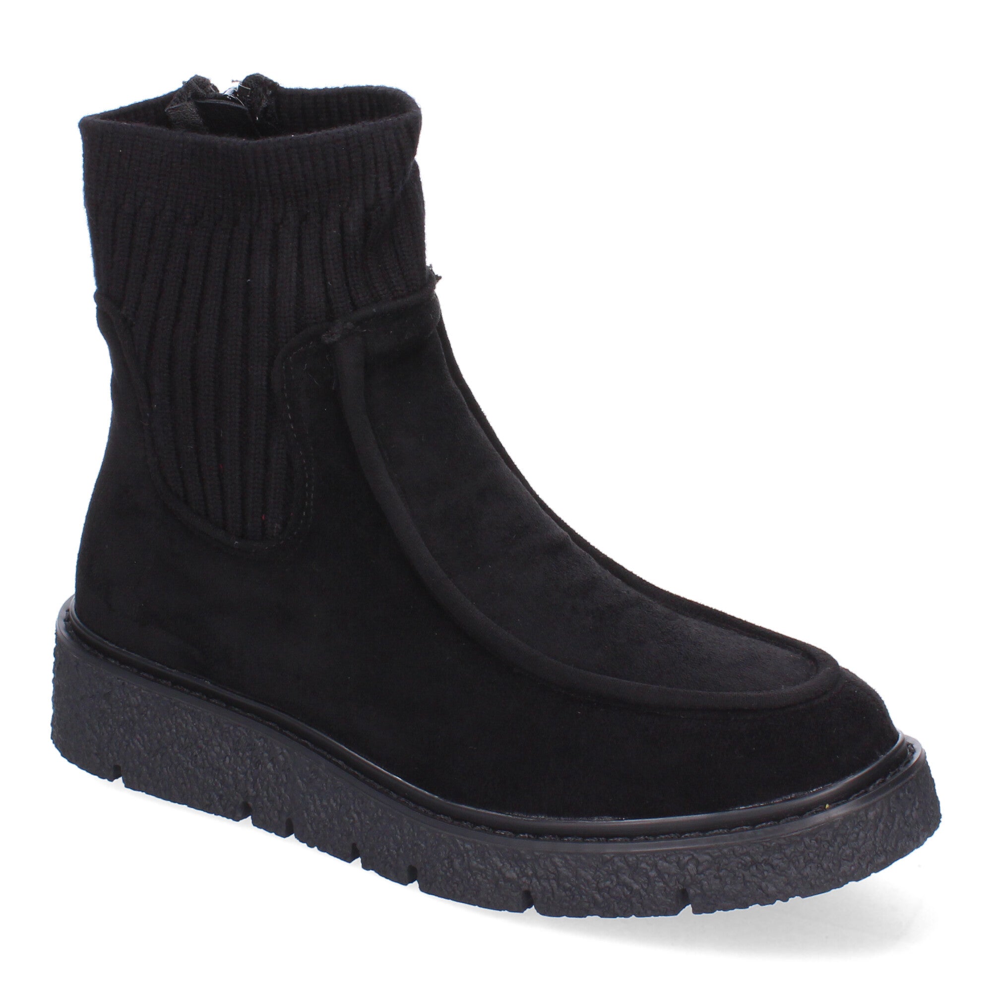 Botin negro con cierre cremallera