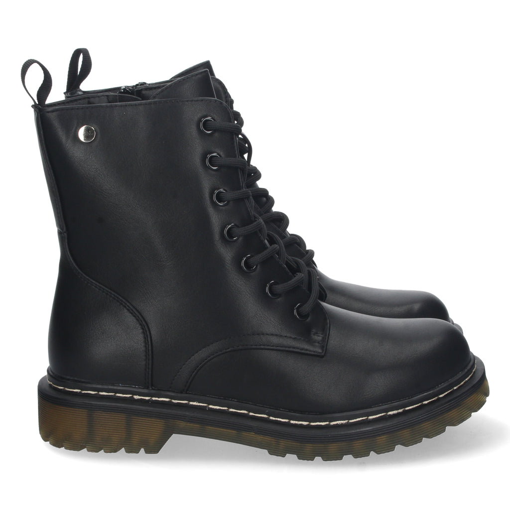 Botin negro acordonado