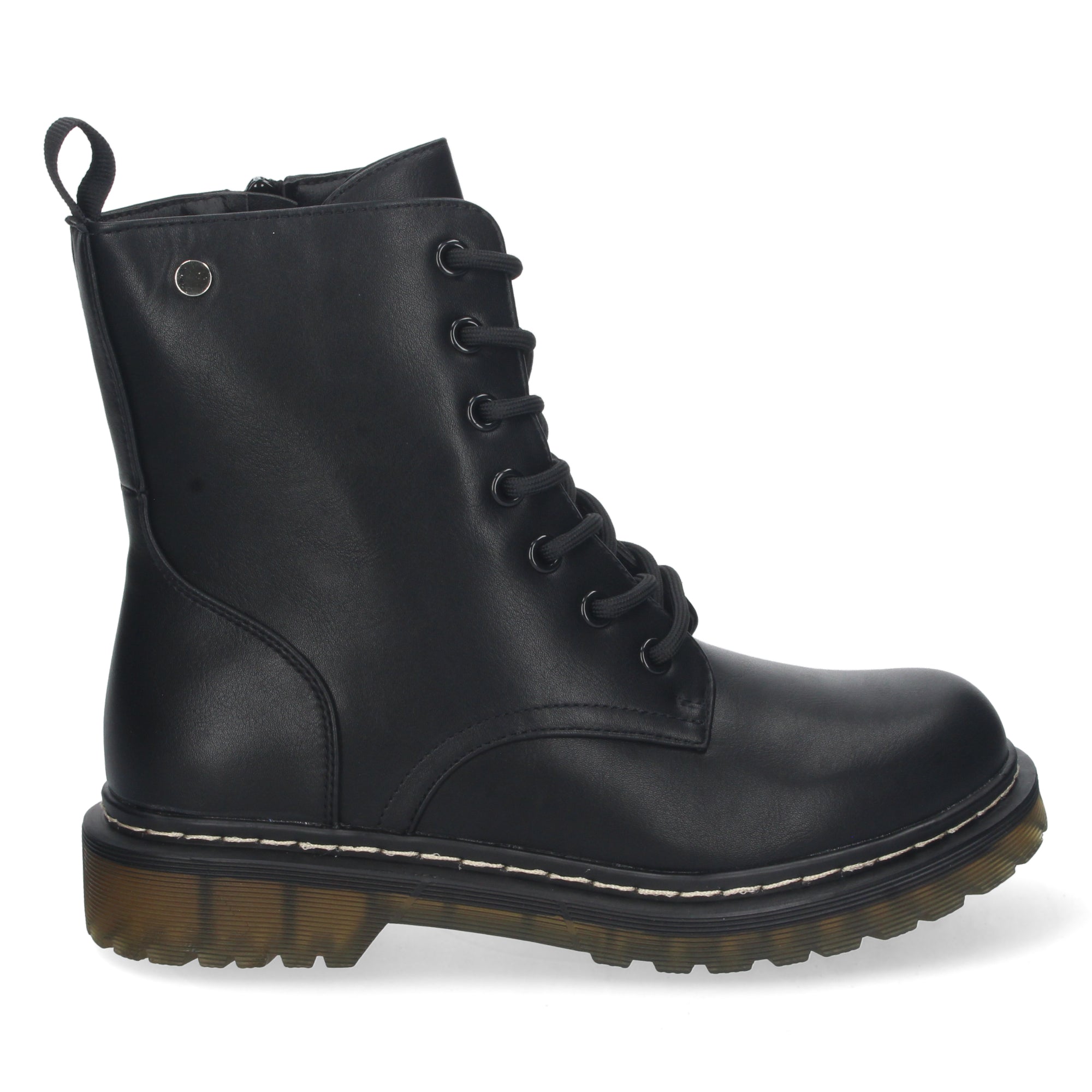 Botin negro acordonado