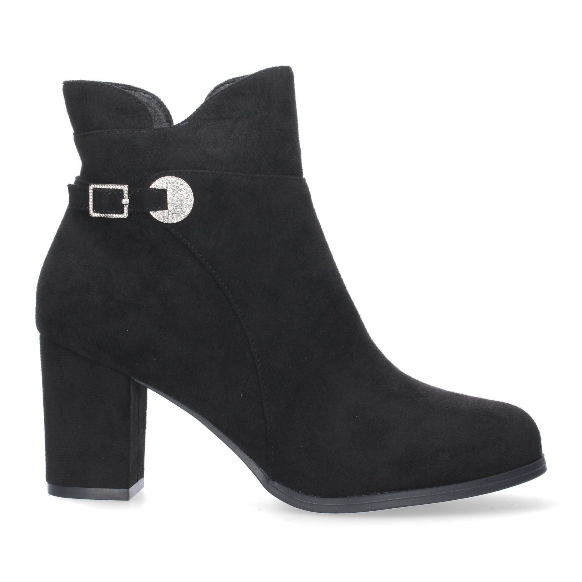 Botines negros con cierre cremallera