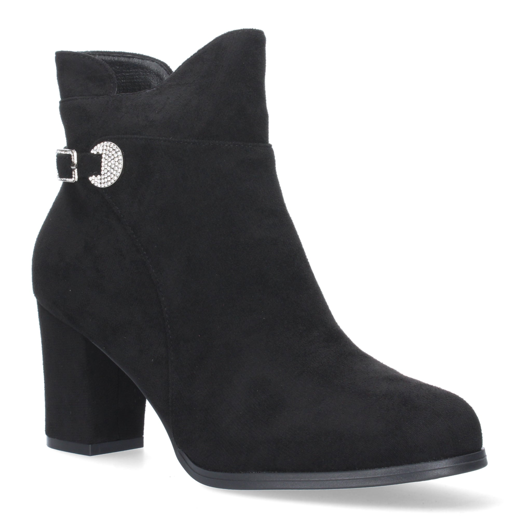 Botines negros con cierre cremallera