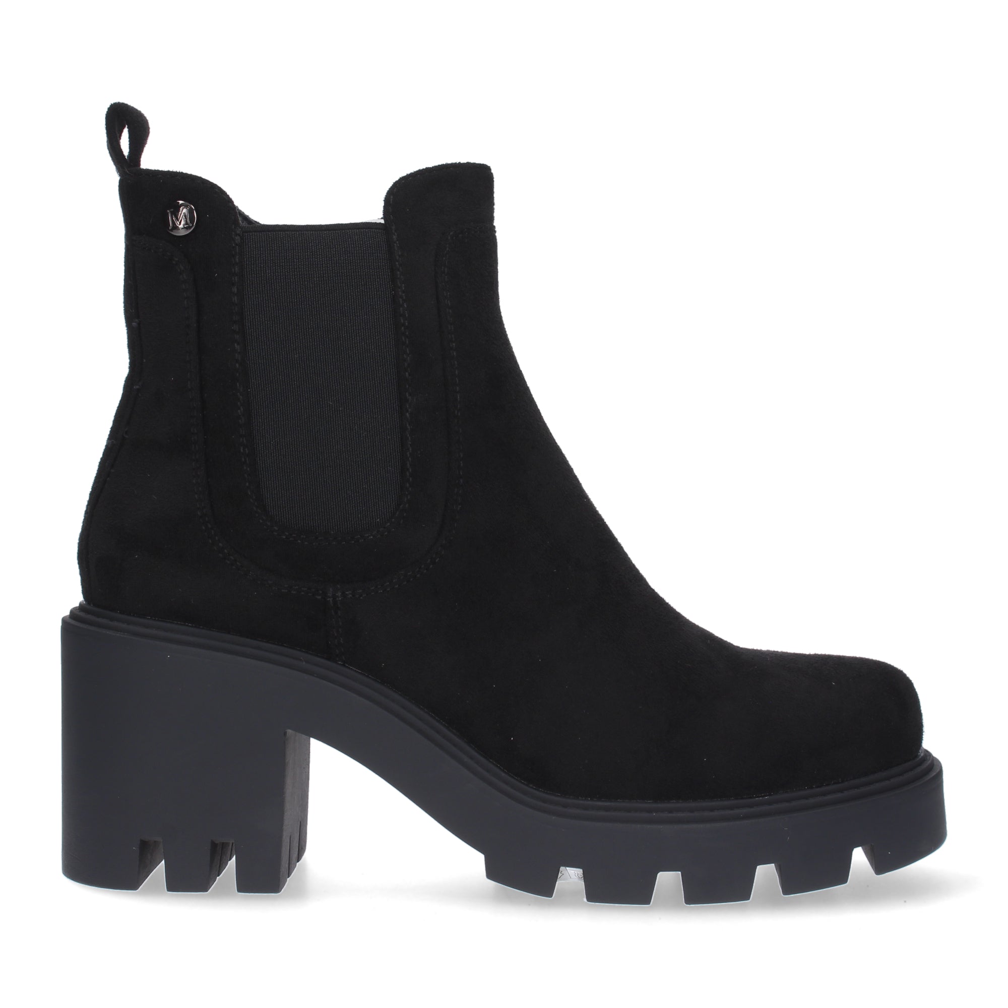 Botines negros estampado liso