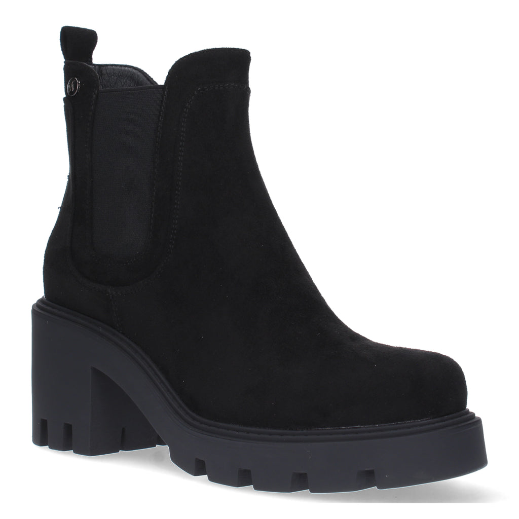 Botines negros estampado liso