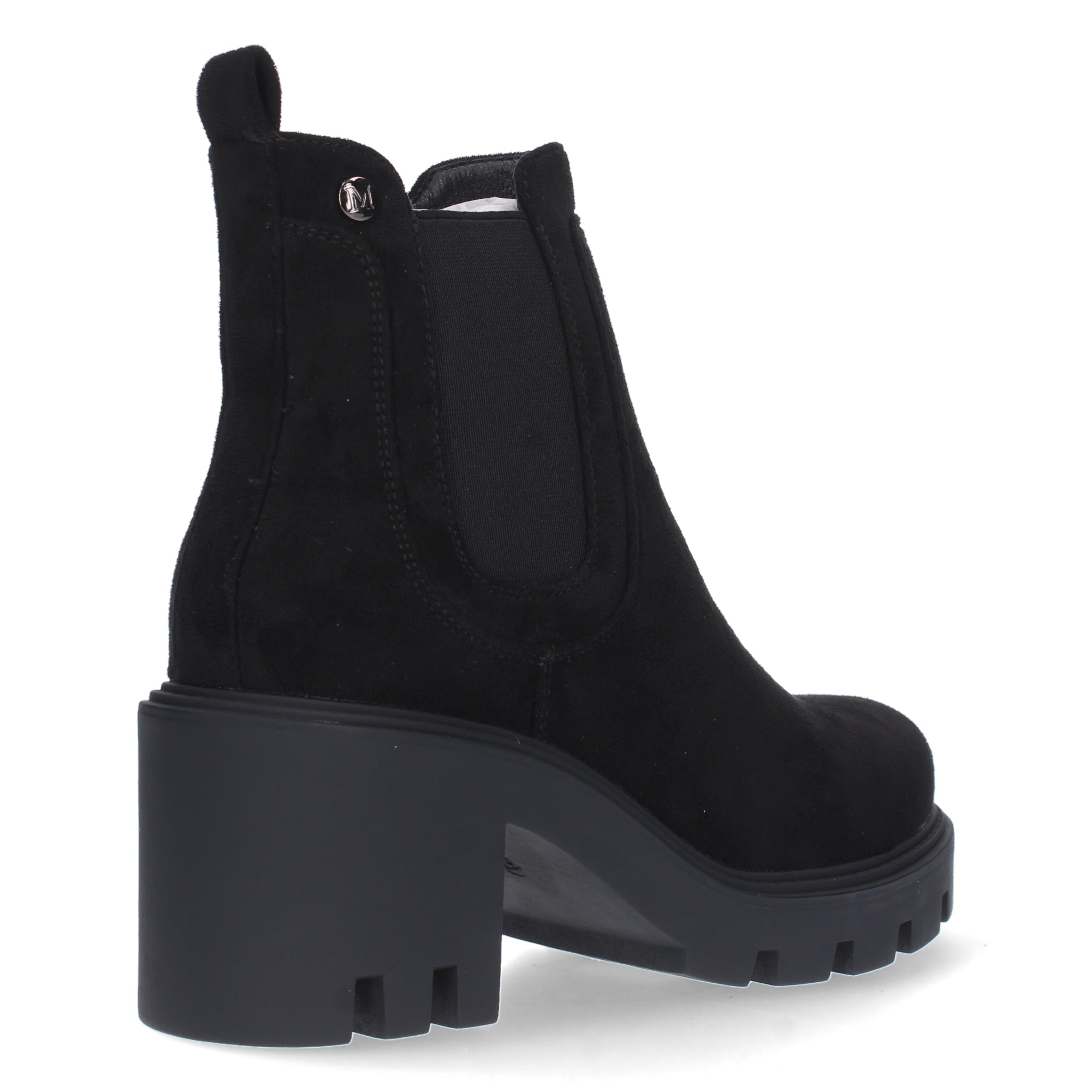 Botines negros estampado liso