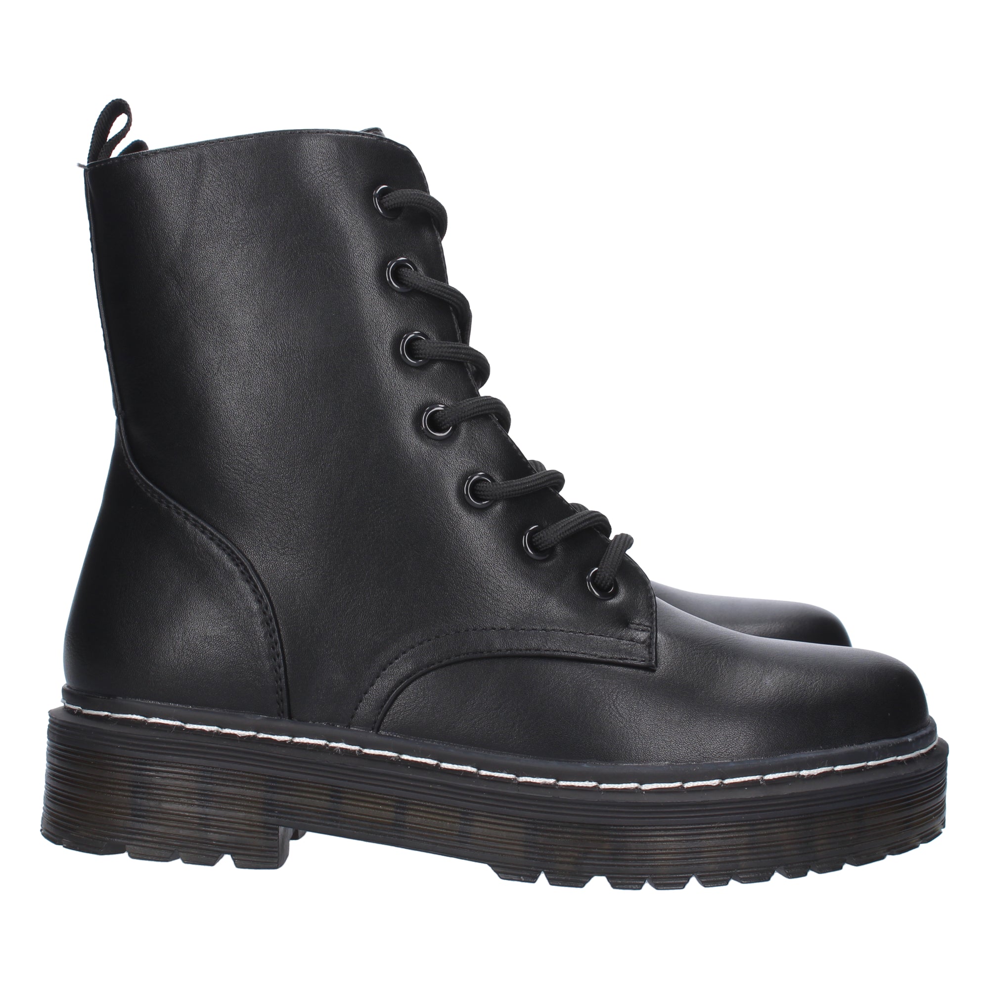 Botines negros con cierre cremallera