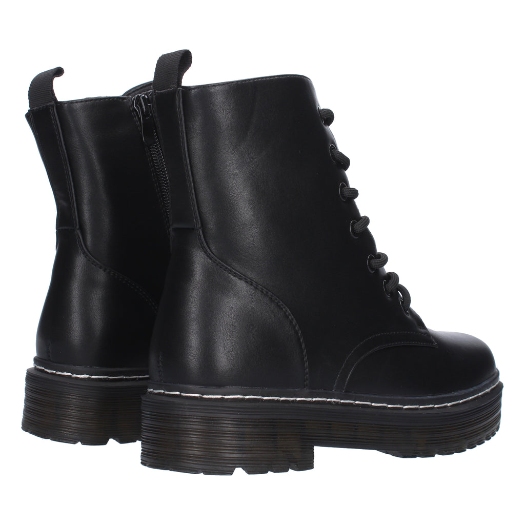 Botines negros con cierre cremallera