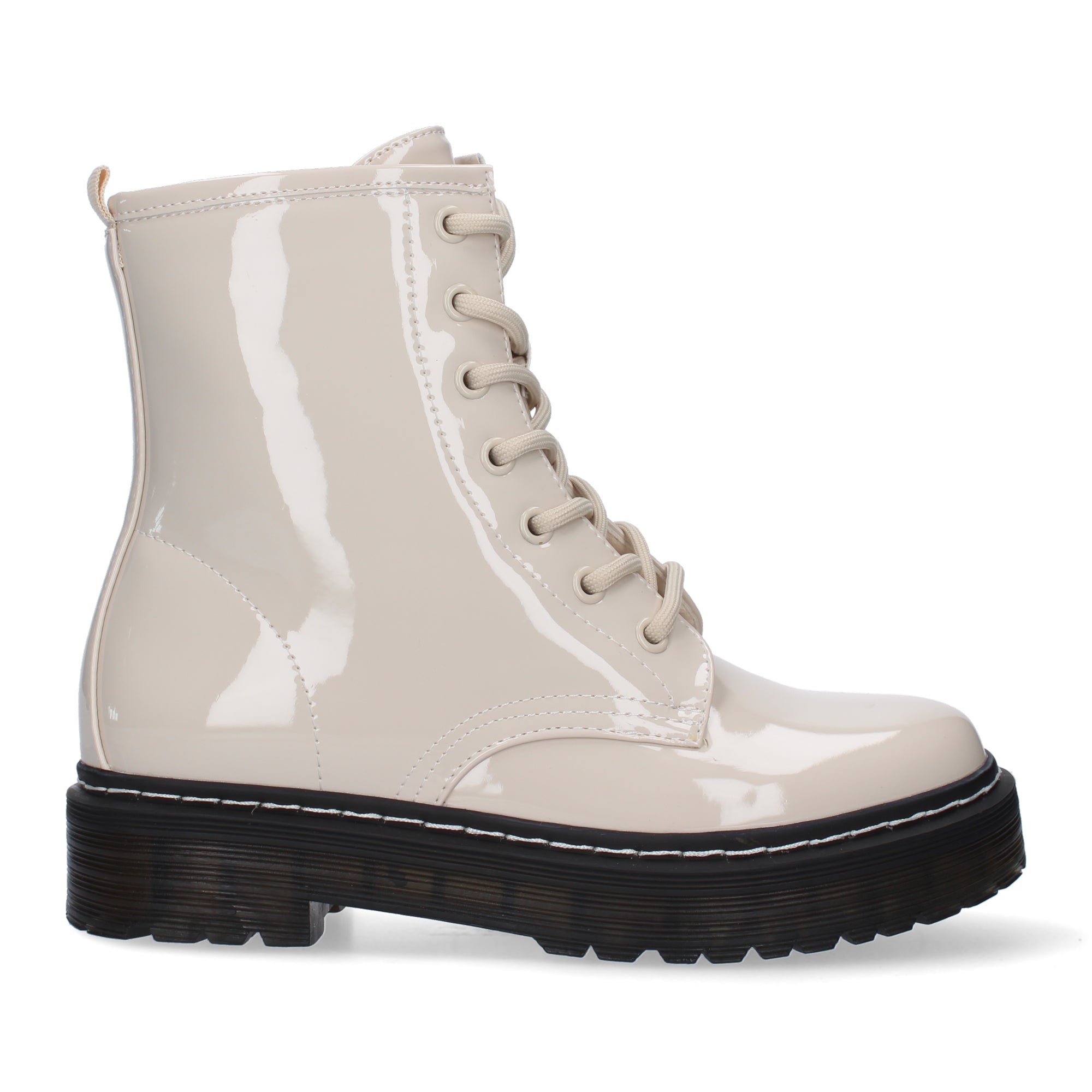 Botines beige charol