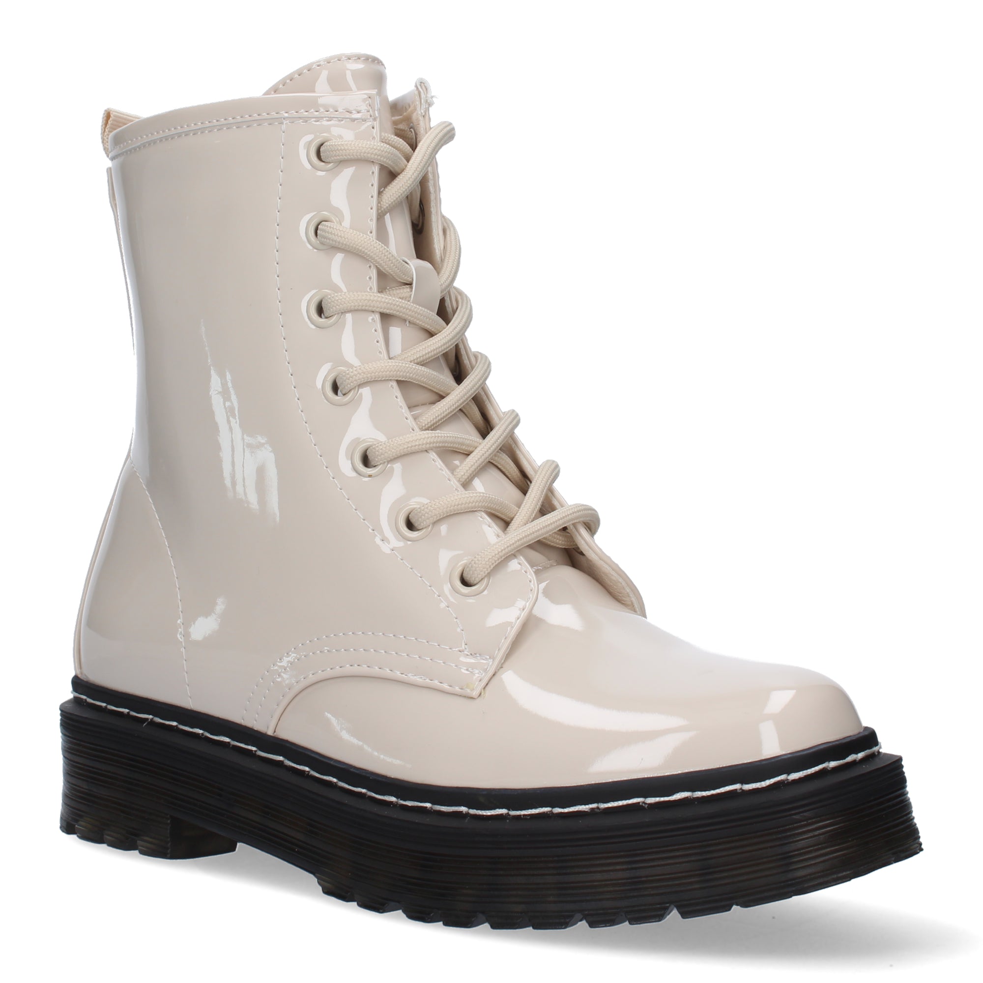 Botines beige charol