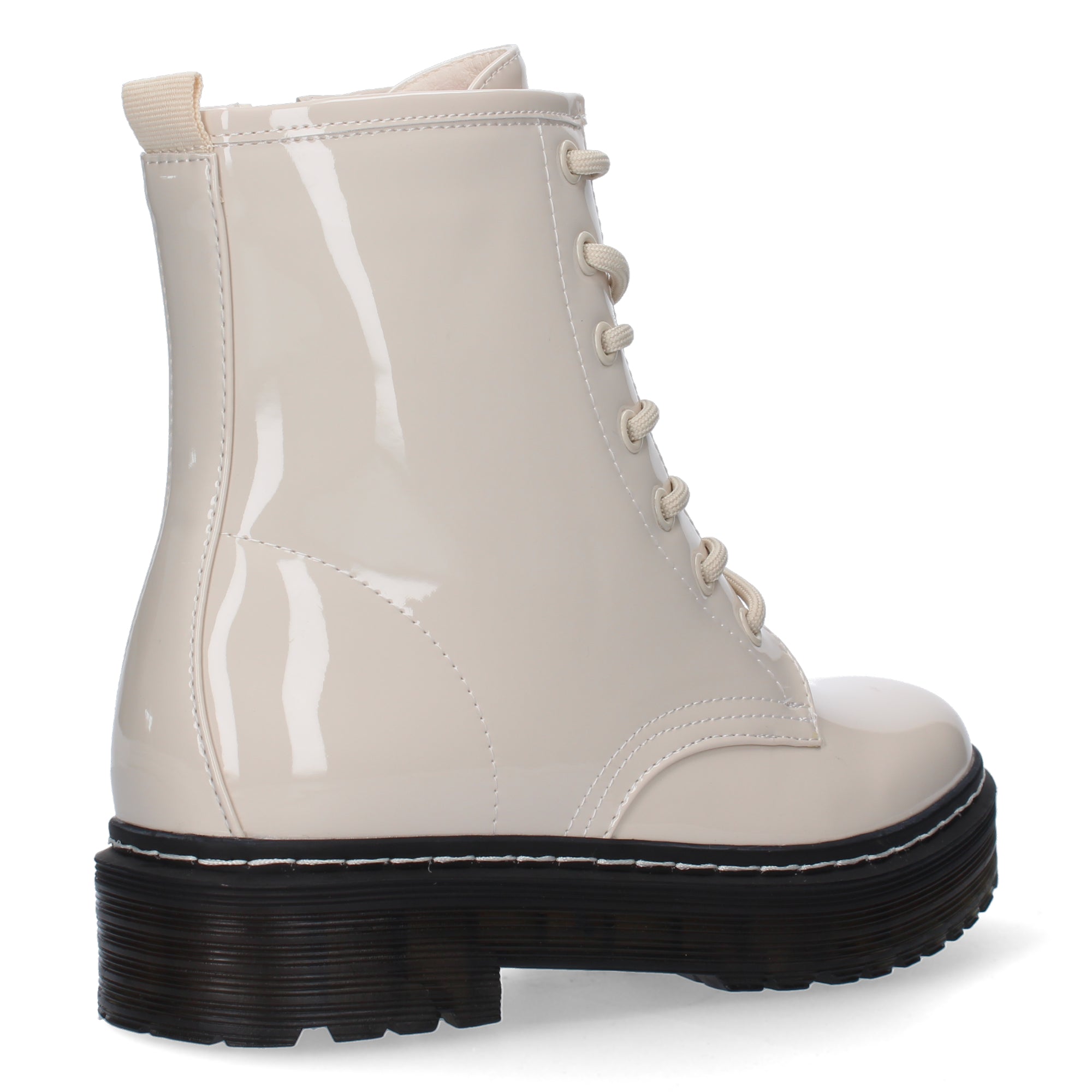 Botines beige charol