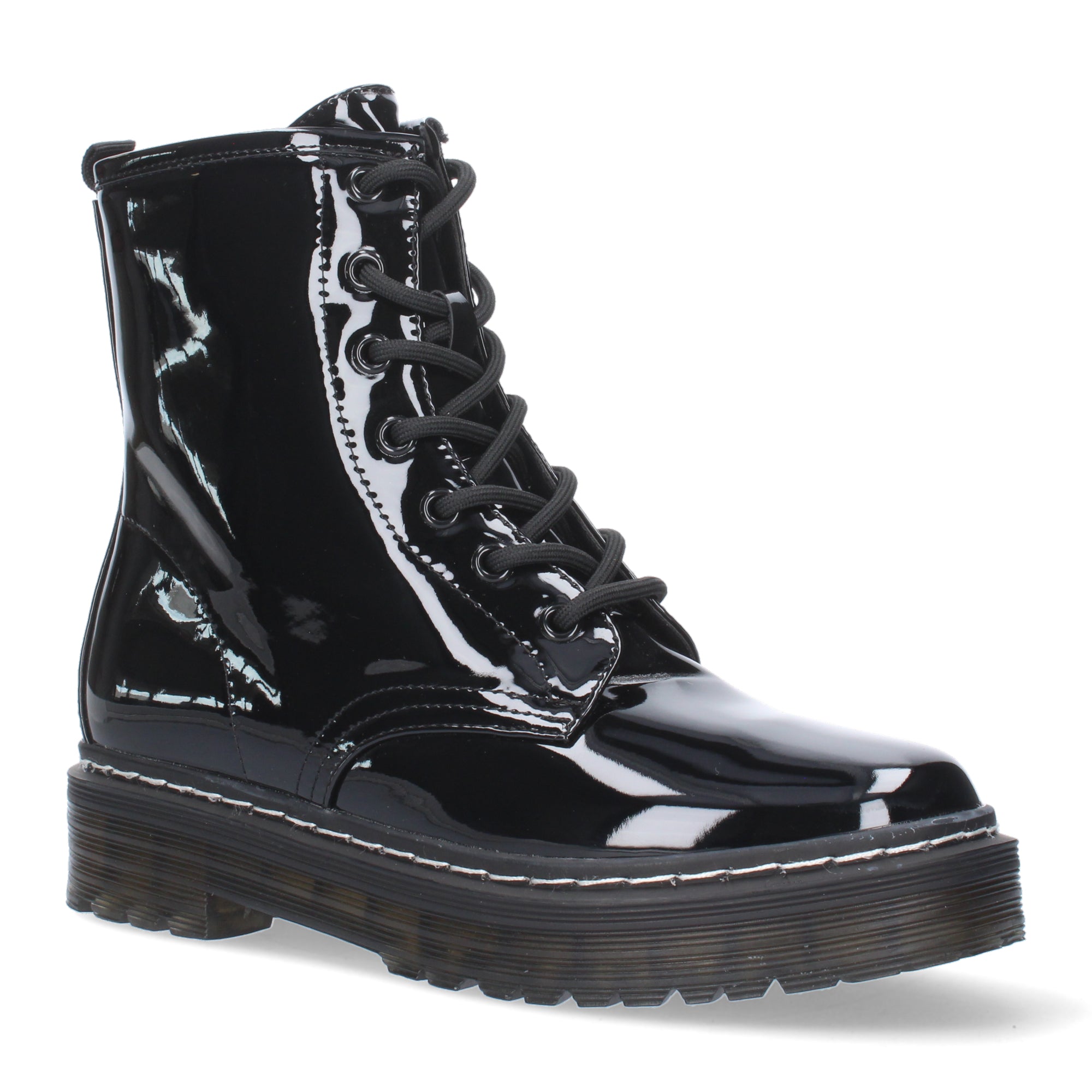 Botines negros imitación charol