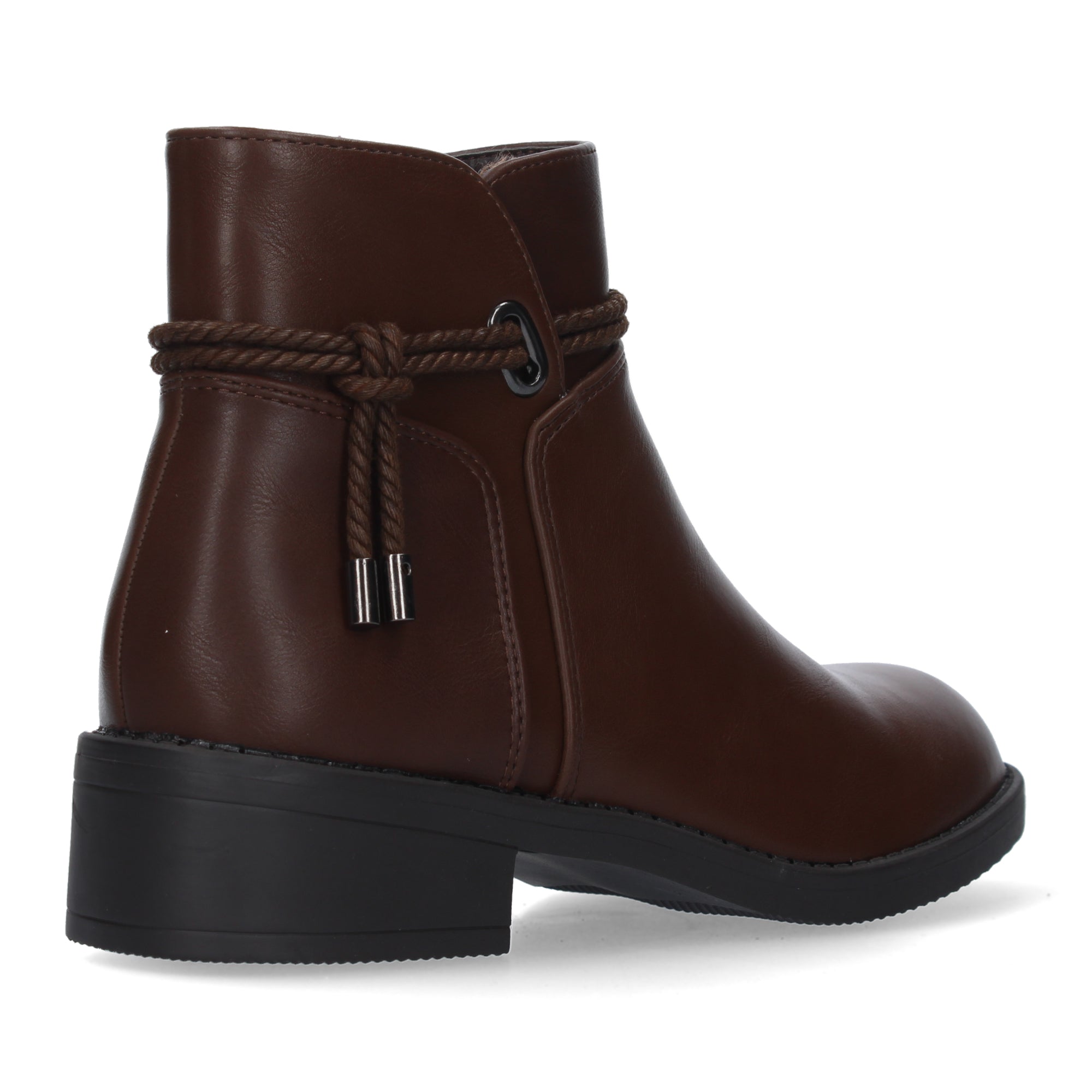 Botines marrones con tacón ancho