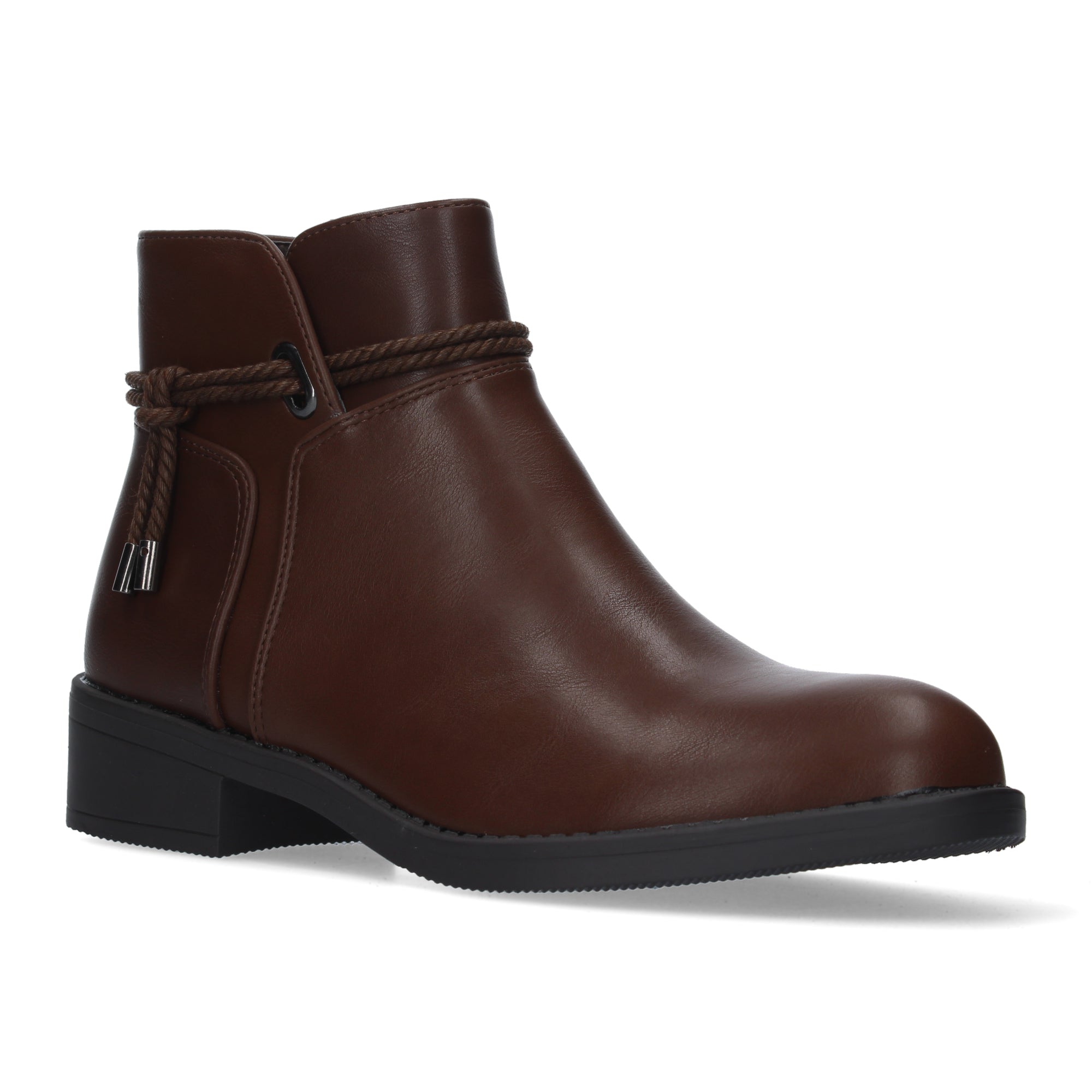 Botines marrones con tacón ancho