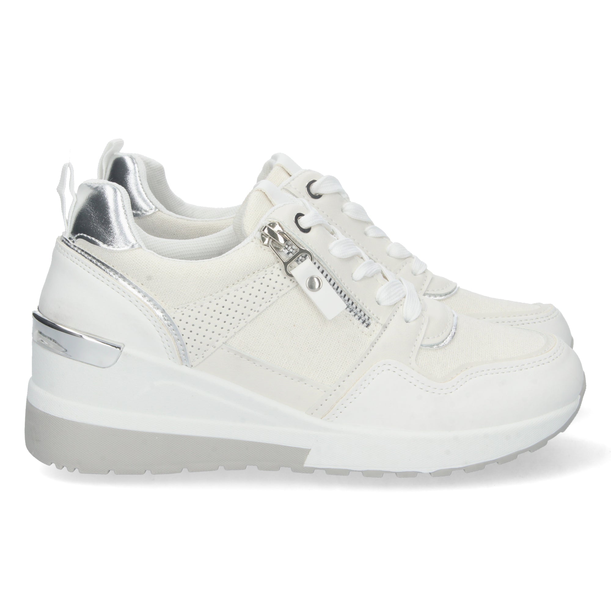 Zapatilla de Cuña para Mujer Comoda Blanca