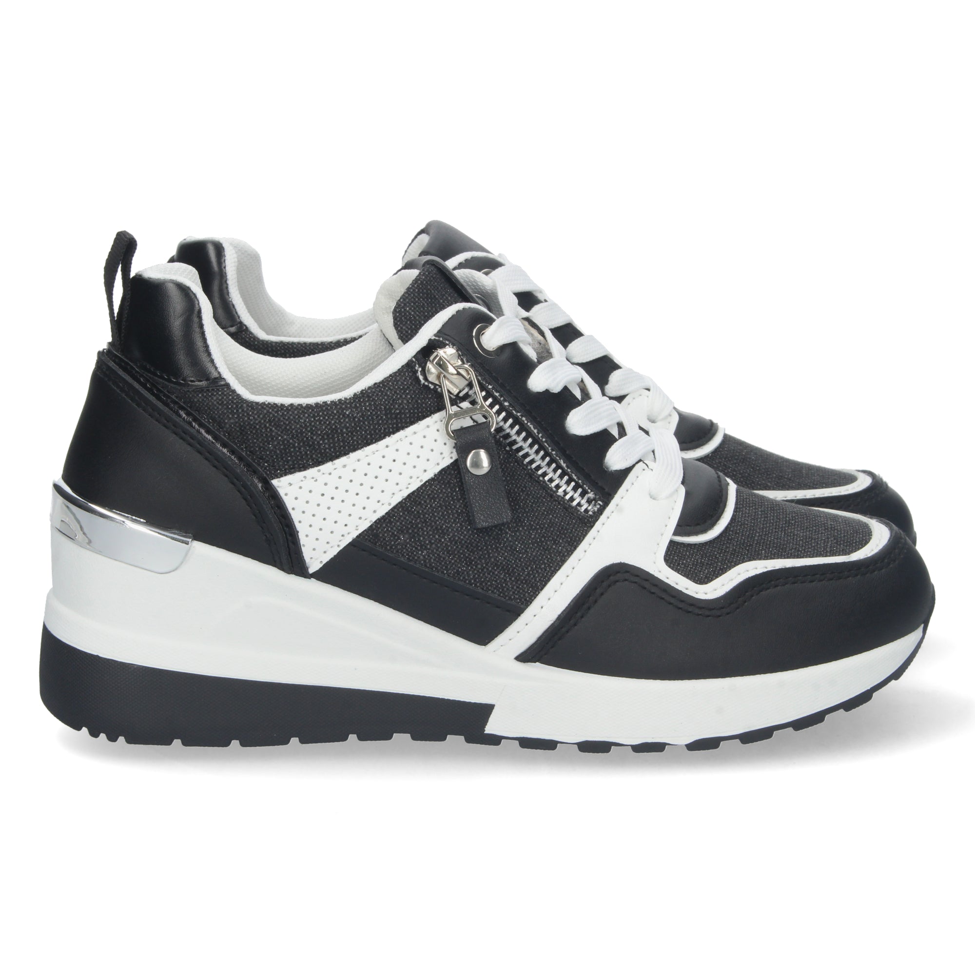 Zapatilla de Cuña para Mujer Comoda Negra