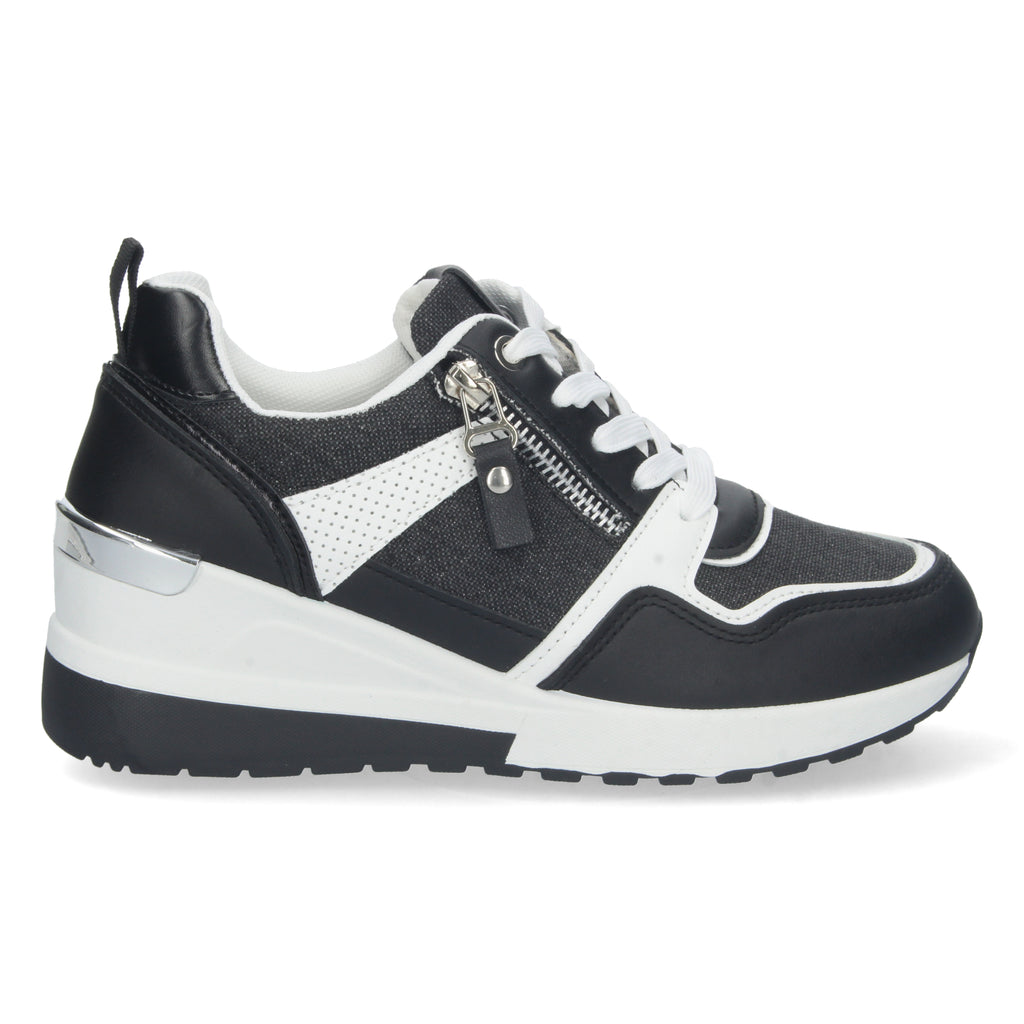 Zapatilla de Cuña para Mujer Comoda Negra