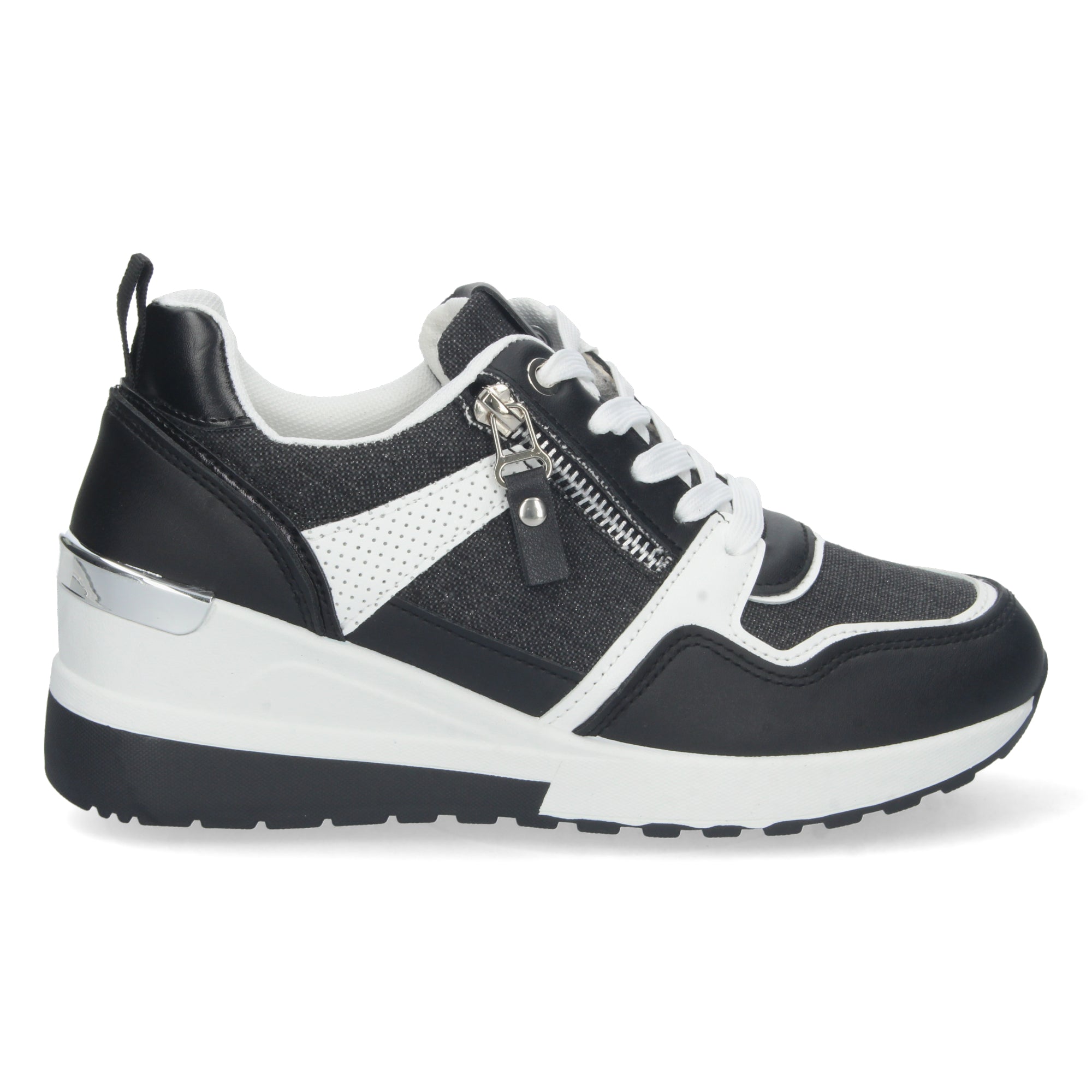 Zapatilla de Cuña para Mujer Comoda Negra