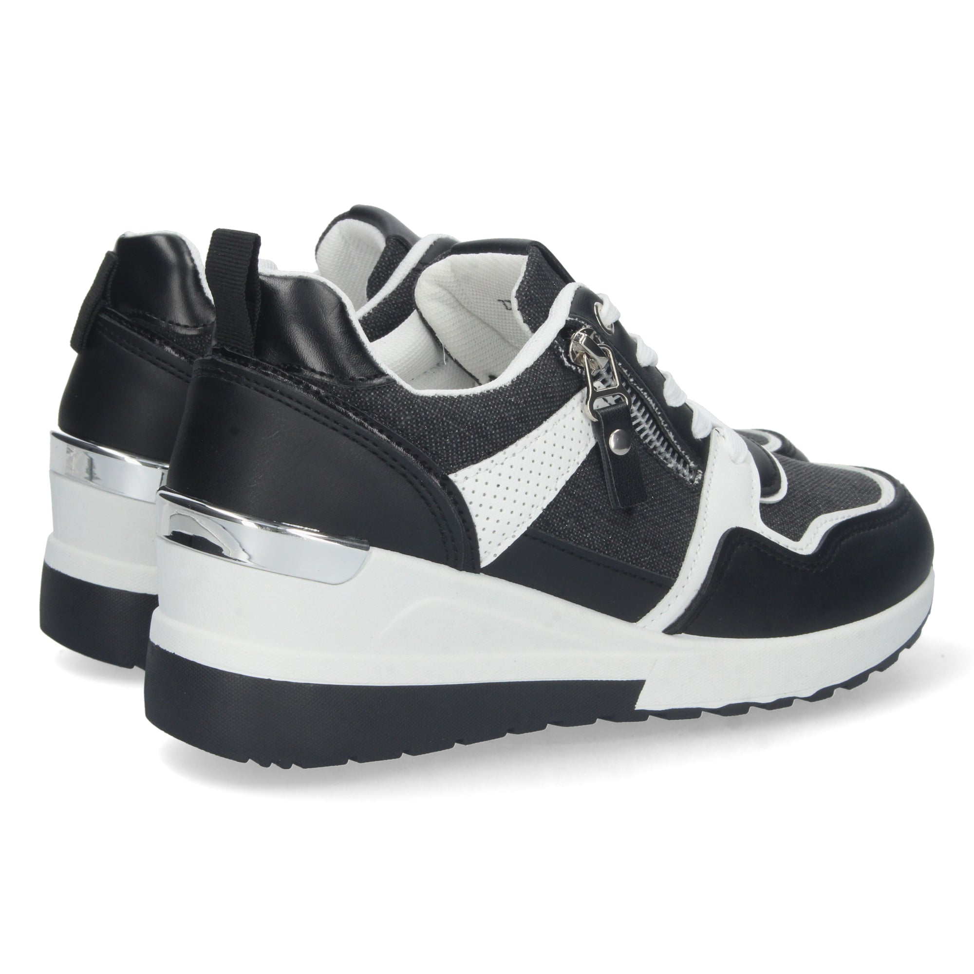 Zapatilla de Cuña para Mujer Comoda Negra