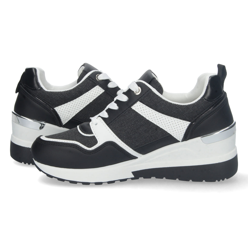 Zapatilla de Cuña para Mujer Comoda Negra