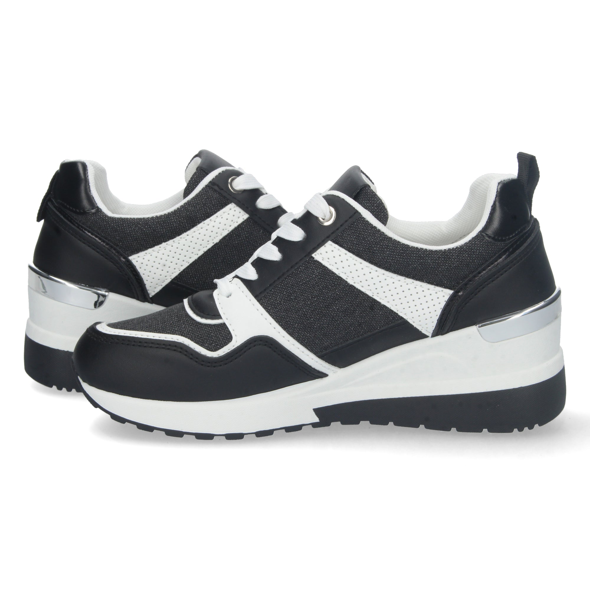 Zapatilla de Cuña para Mujer Comoda Negra