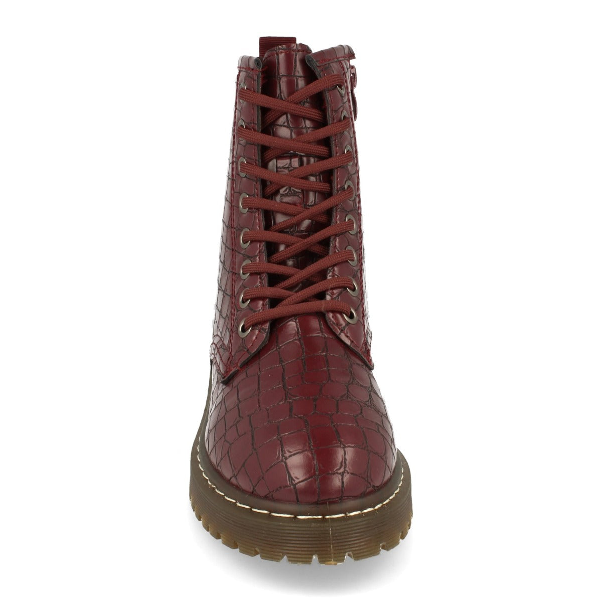 Botin Plano De Cocodrilo  Para Mujer